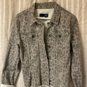 Kut leopard Print Denim Jacket
